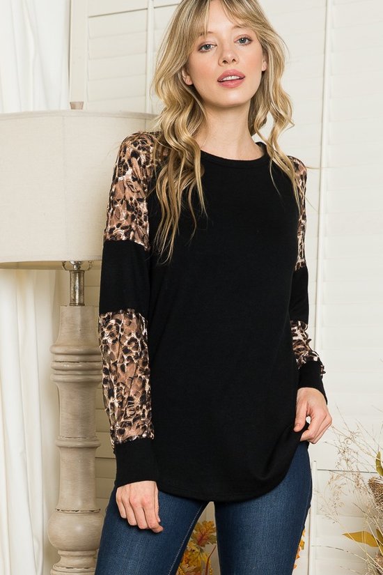 Sheer Leopard Lace Top